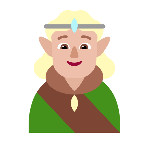 Elf: Medium-Light Skin Tone on Microsoft Fluent
