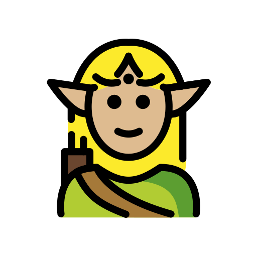 Elf: Medium-Light Skin Tone on OpenMoji