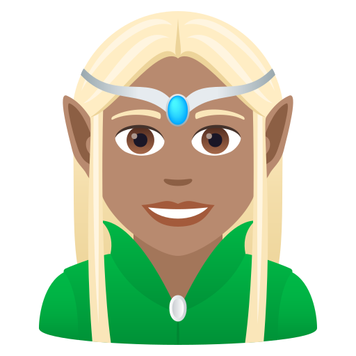 Woman Elf: Medium Skin Tone on JoyPixels