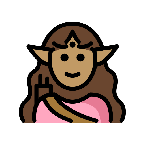 Woman Elf: Medium Skin Tone on OpenMoji