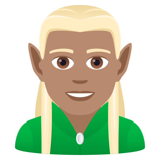 Man Elf: Medium Skin Tone on JoyPixels