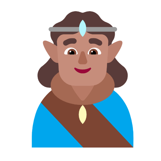 Man Elf: Medium Skin Tone on Microsoft Fluent