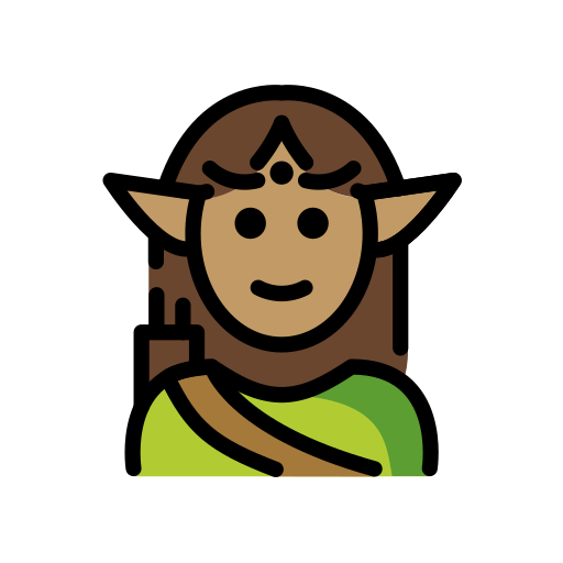 Elf: Medium Skin Tone on OpenMoji