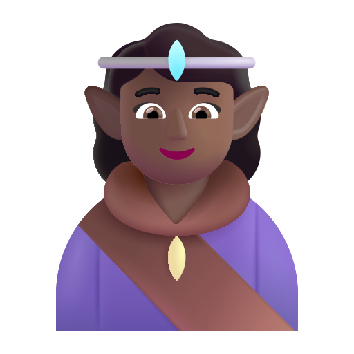 Woman Elf: Medium-Dark Skin Tone on Microsoft 3D
