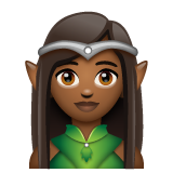 Woman Elf: Medium-Dark Skin Tone on WhatsApp