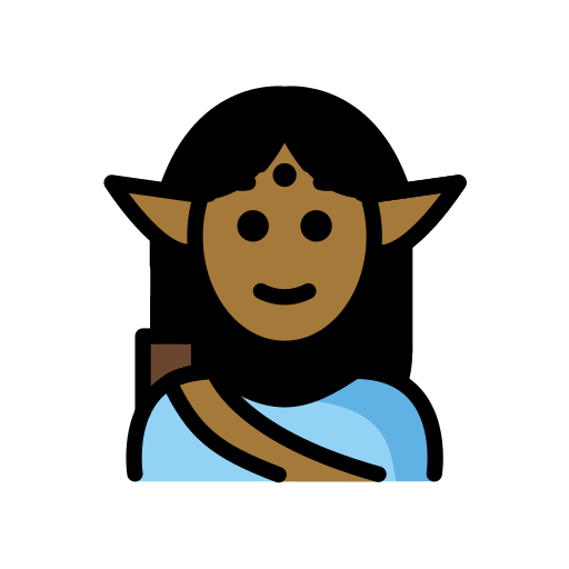 Man Elf: Medium-Dark Skin Tone on OpenMoji