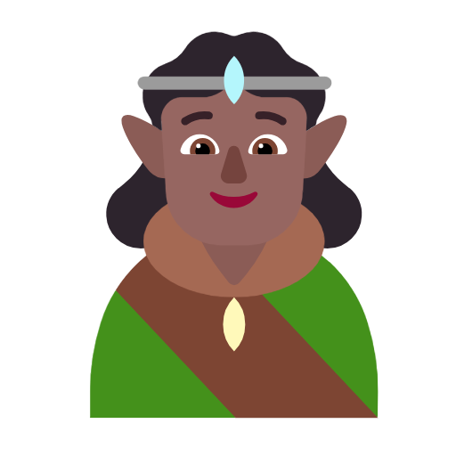 Elf: Medium-Dark Skin Tone on Microsoft Fluent