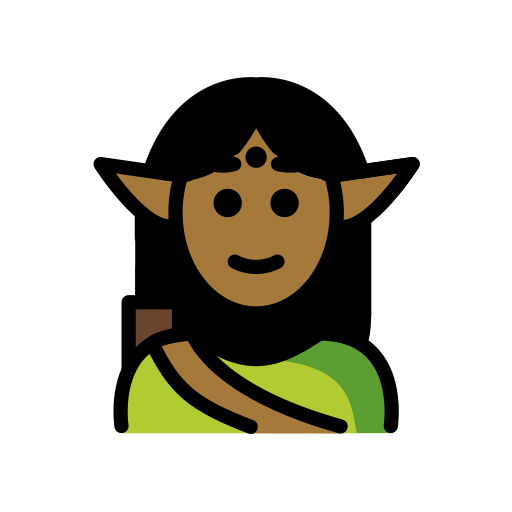 Elf: Medium-Dark Skin Tone on OpenMoji