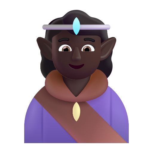 Woman Elf: Dark Skin Tone on Microsoft 3D