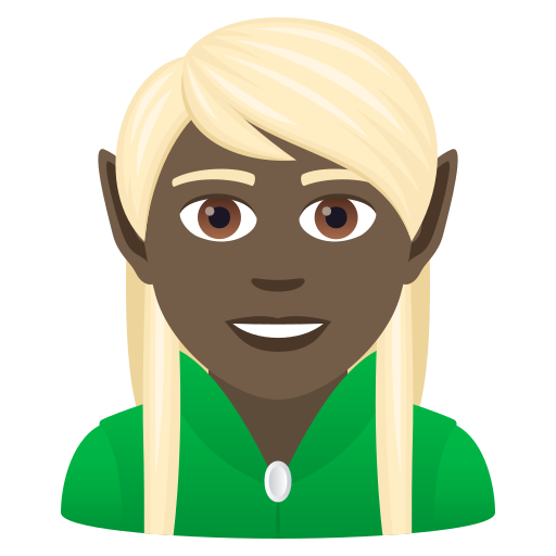 Elf: Dark Skin Tone on JoyPixels