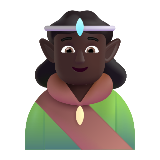 Elf: Dark Skin Tone on Microsoft 3D