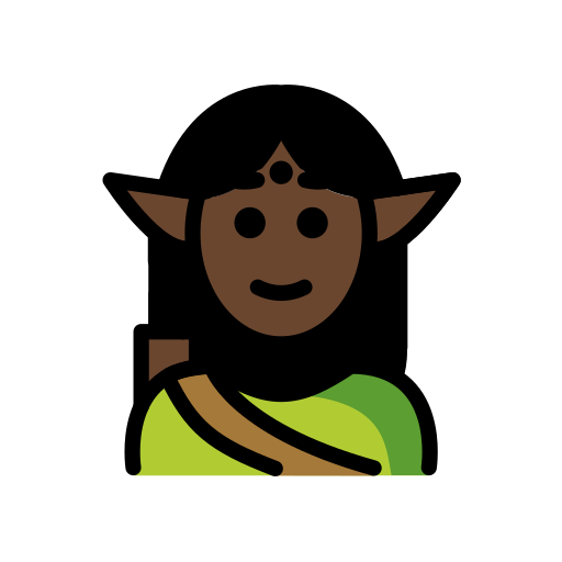 Elf: Dark Skin Tone on OpenMoji