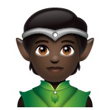 Elf: Dark Skin Tone on WhatsApp