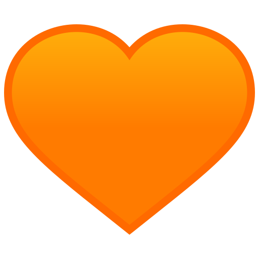 Orange Heart on JoyPixels