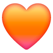 Orange Heart on Samsung