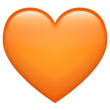 Orange Heart on WhatsApp