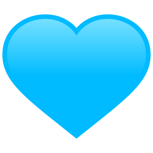 Light Blue Heart on JoyPixels