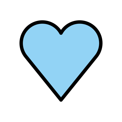Light Blue Heart on OpenMoji
