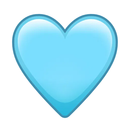 Light Blue Heart on Telegram