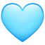 Light Blue Heart on WhatsApp