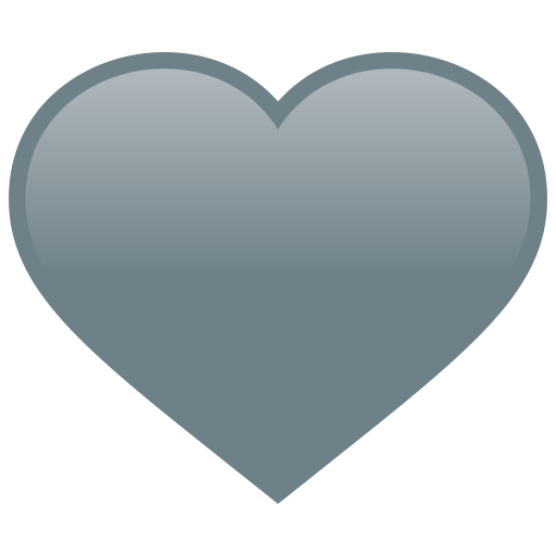 Grey Heart on JoyPixels