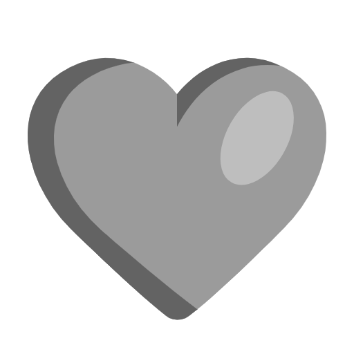 Grey Heart on Microsoft Fluent