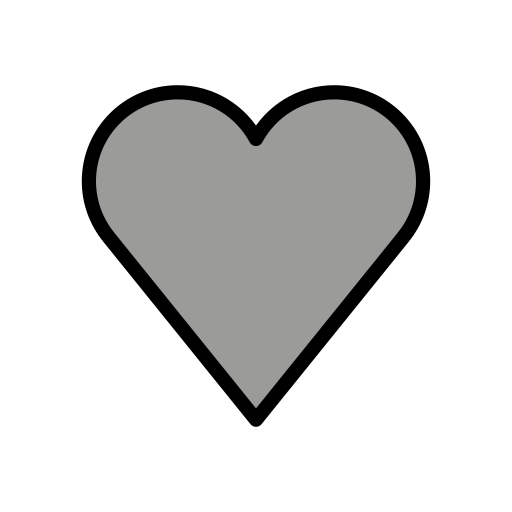 Grey Heart on OpenMoji