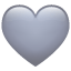 Grey Heart on WhatsApp