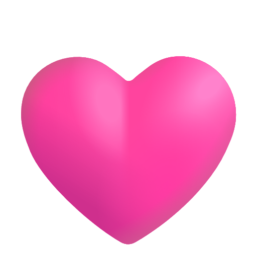 Pink Heart on Microsoft 3D