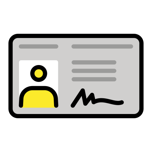 Identification Card on OpenMoji