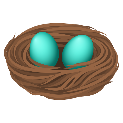 Nest With Eggs on JoyPixels
