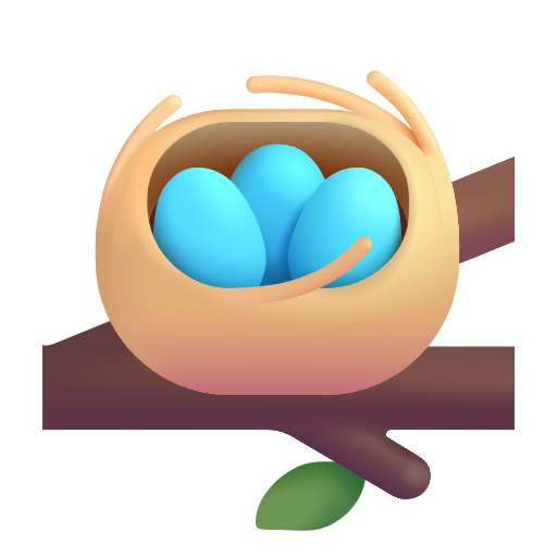 Nest With Eggs on Microsoft 3D