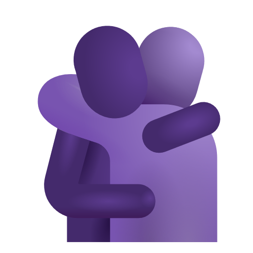 People Hugging on Microsoft 3D
