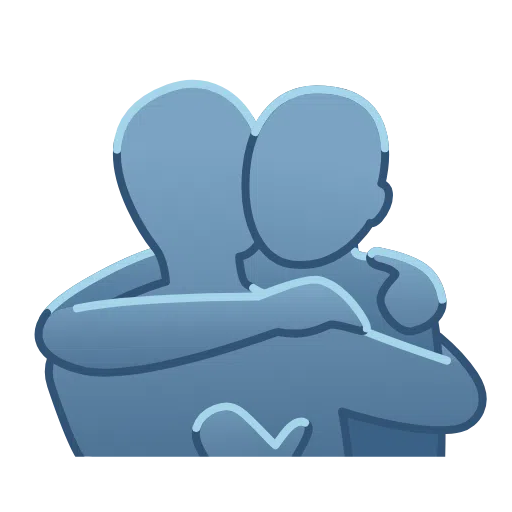 People Hugging on Telegram