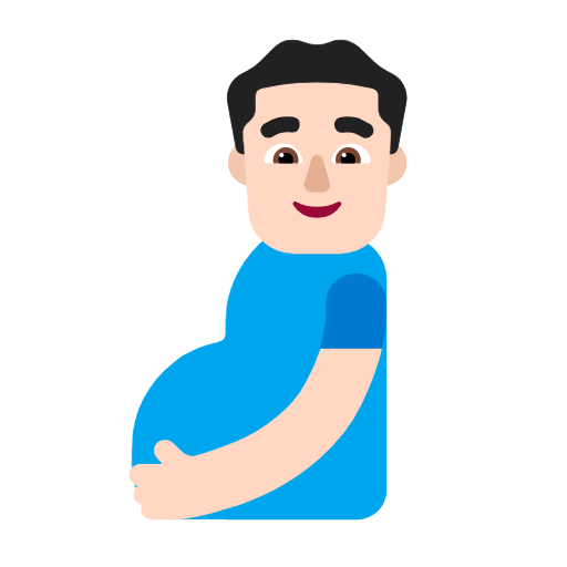 Pregnant Man: Light Skin Tone on Microsoft Fluent