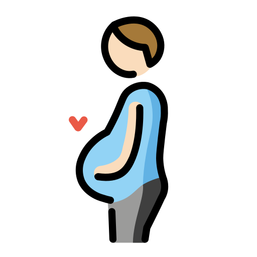 Pregnant Man: Light Skin Tone on OpenMoji
