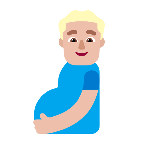 Pregnant Man: Medium-Light Skin Tone on Microsoft Fluent