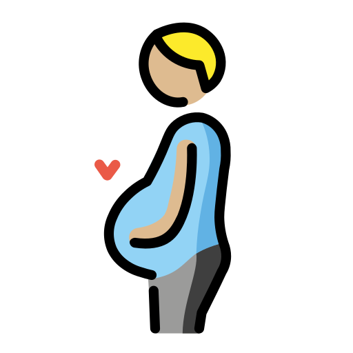 Pregnant Man: Medium-Light Skin Tone on OpenMoji