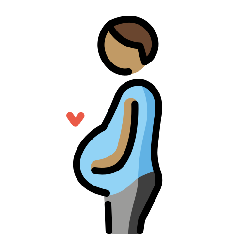 Pregnant Man: Medium Skin Tone on OpenMoji