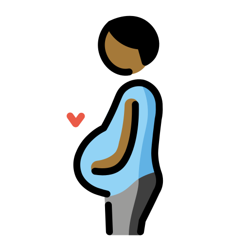 Pregnant Man: Medium-Dark Skin Tone on OpenMoji