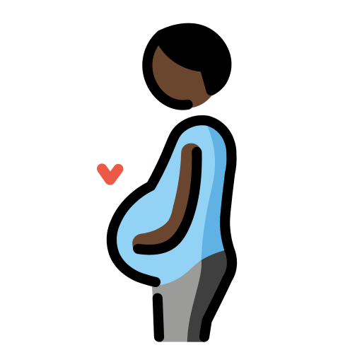 Pregnant Man: Dark Skin Tone on OpenMoji