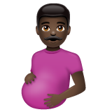 Pregnant Man: Dark Skin Tone on WhatsApp