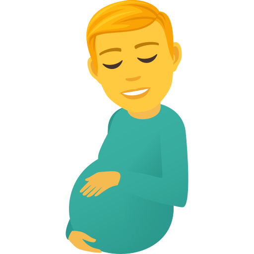 Pregnant Man on JoyPixels