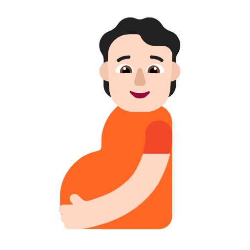 Pregnant Person: Light Skin Tone on Microsoft Fluent