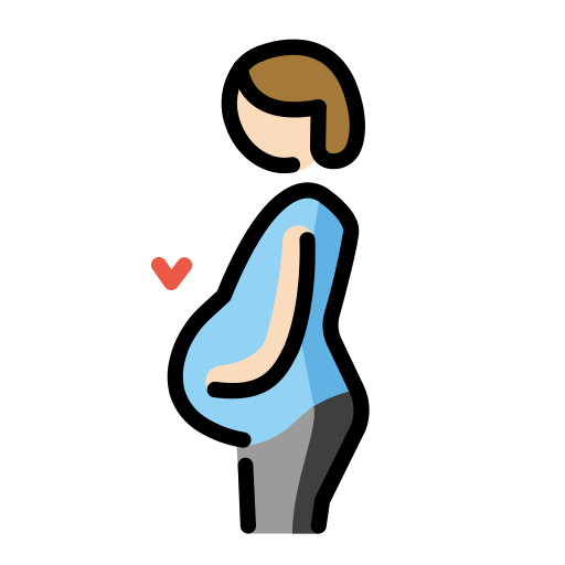Pregnant Person: Light Skin Tone on OpenMoji