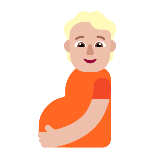 Pregnant Person: Medium-Light Skin Tone on Microsoft Fluent