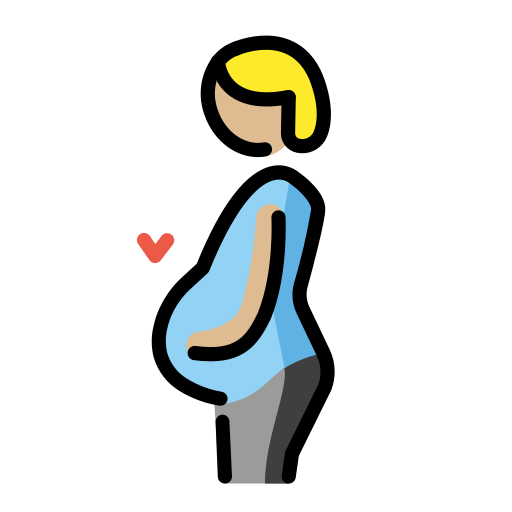 Pregnant Person: Medium-Light Skin Tone on OpenMoji