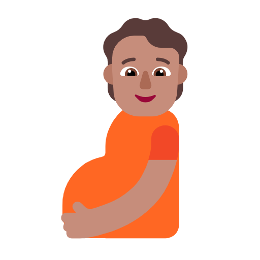 Pregnant Person: Medium Skin Tone on Microsoft Fluent