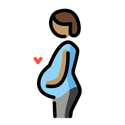Pregnant Person: Medium Skin Tone on OpenMoji