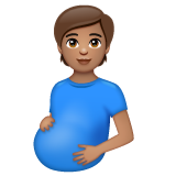 Pregnant Person: Medium Skin Tone on WhatsApp